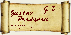 Gustav Prodanov vizit kartica